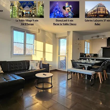 3 Chambres-gare 1 Min-disneyland Paris 6 Min Apartment Bussy-Saint-Georges